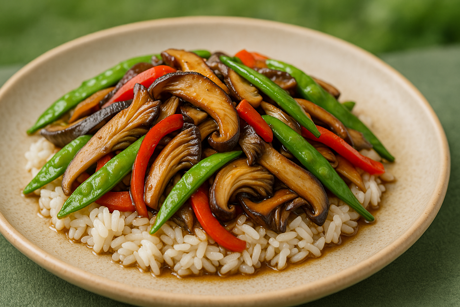 Blue oyster stir fry