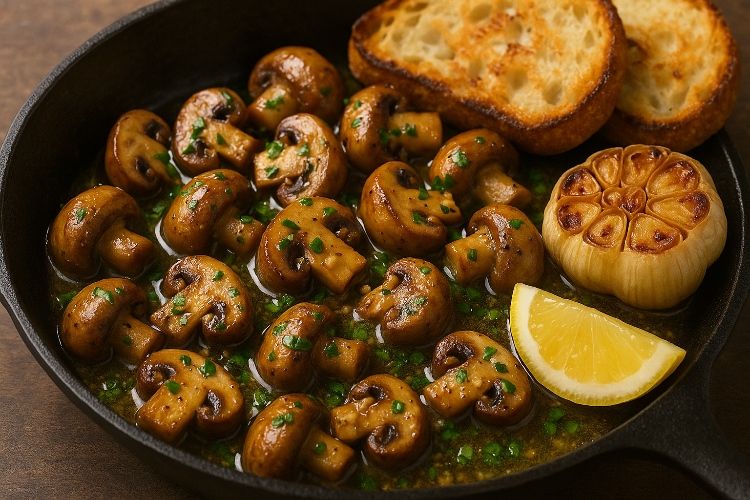 Garlic butter mushrooms