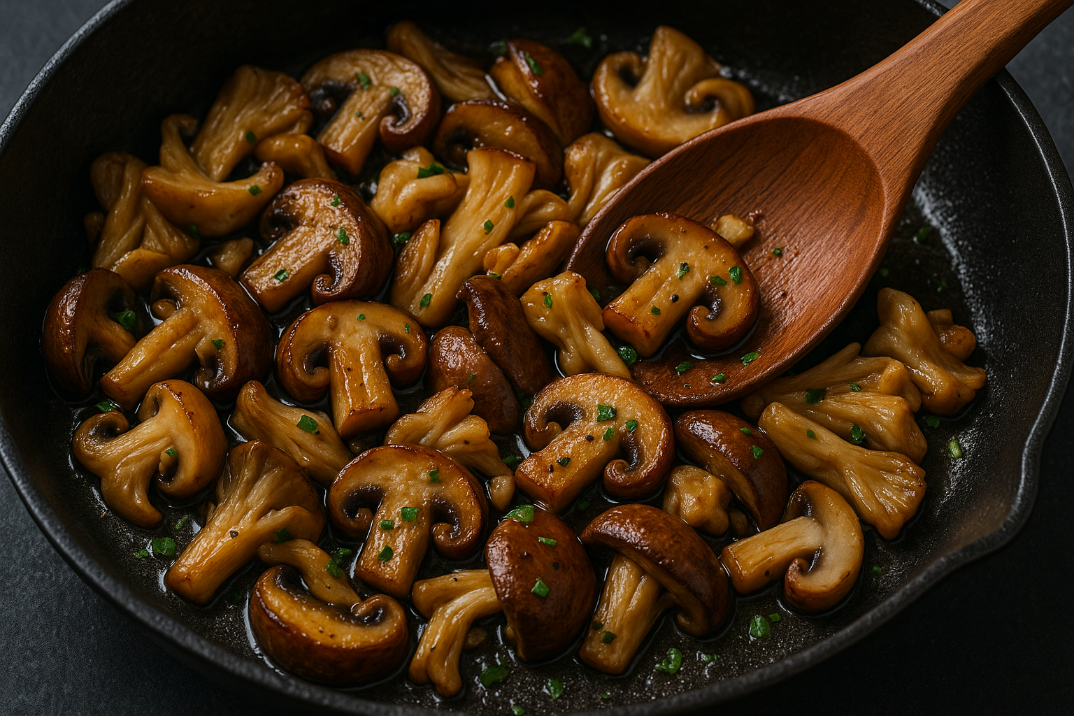 Simple mushroom sautΓ©