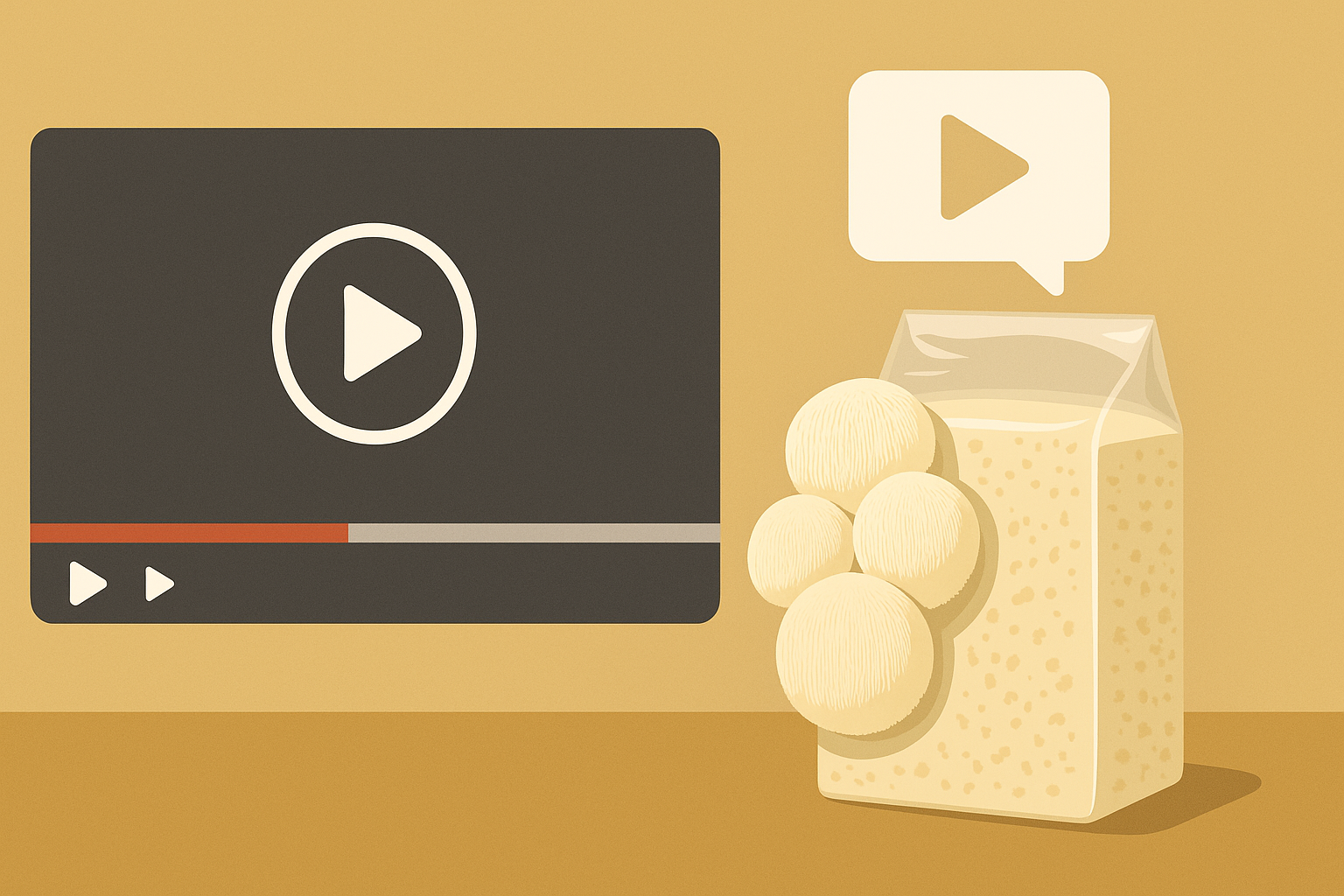 Video tutorials for mushroom growing process